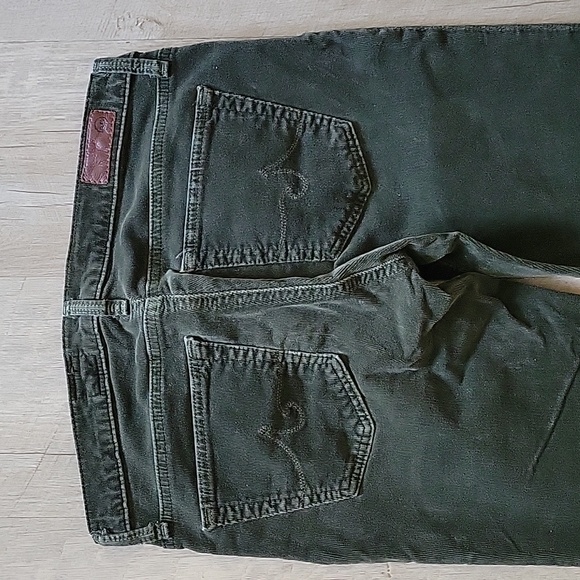 AG Adriano Goldschmied olive green corduroy skinny pants size 26R - Picture 12 of 15
